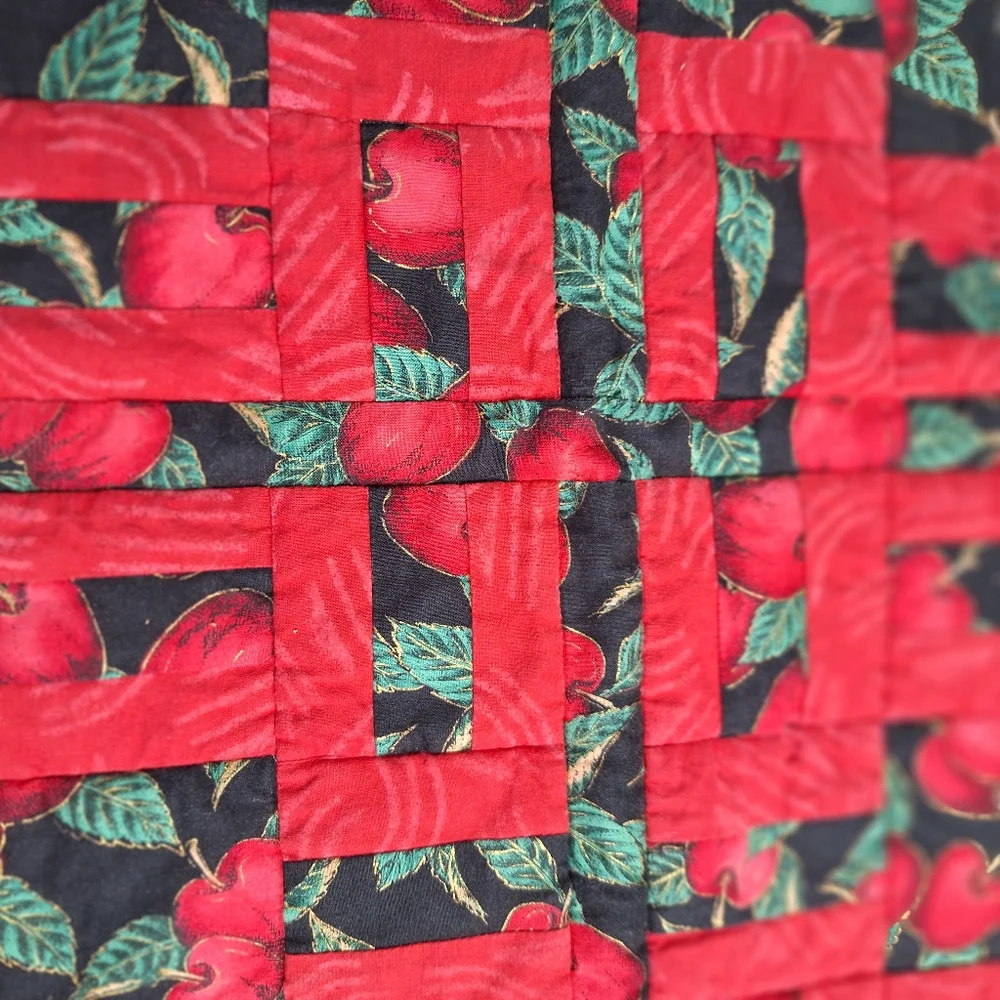 Handmade Apple Quilt, 24.25 x 24 inches